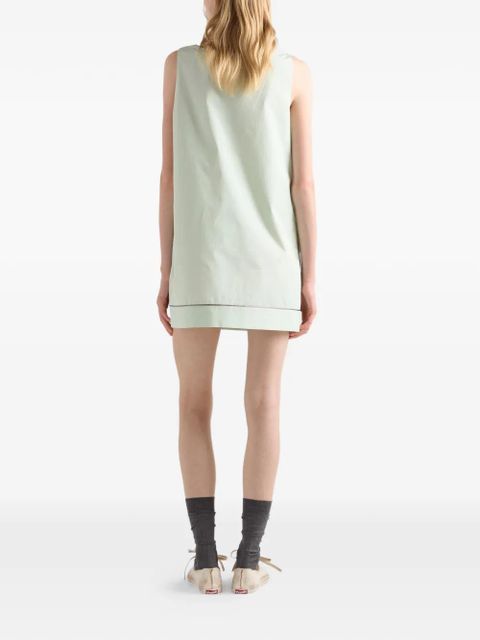 Prada button pocket mini dress - Green