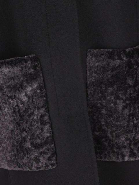 FENDI puff-sleeve velvet-pocket coat - Black - zdjęcie produktu nr 2