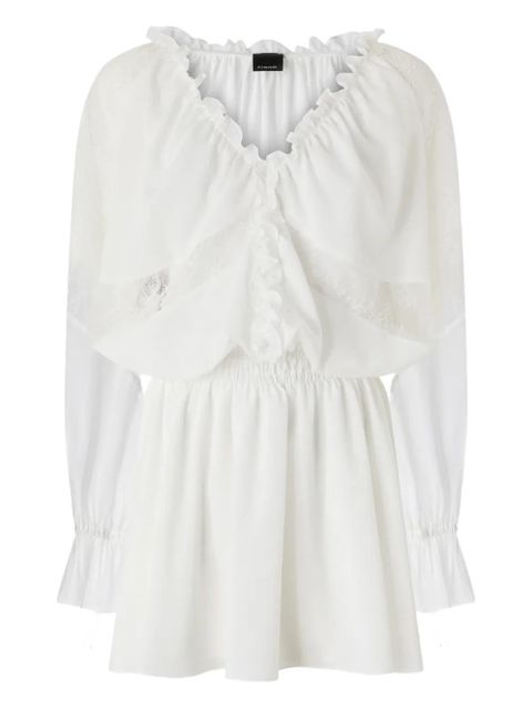 PINKO lace-detail ruffled dress - White - zdjęcie produktu nr 1