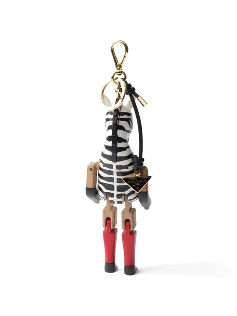 Prada zebra triangle keyring charm - White - zdjęcie produktu nr 2