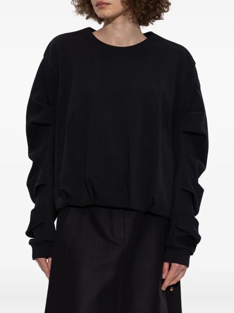 Moncler gathered-cuff sweatshirt - Black - zdjęcie produktu nr 2