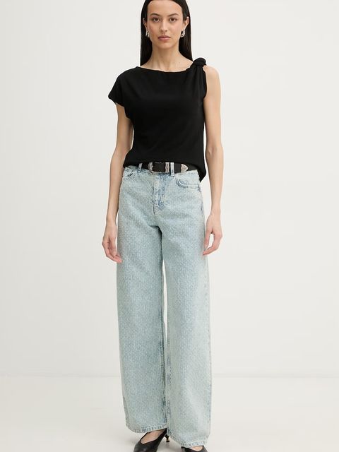 Pinko t-shirt damski bawełniany z elastanem - zdjęcie produktu nr 1