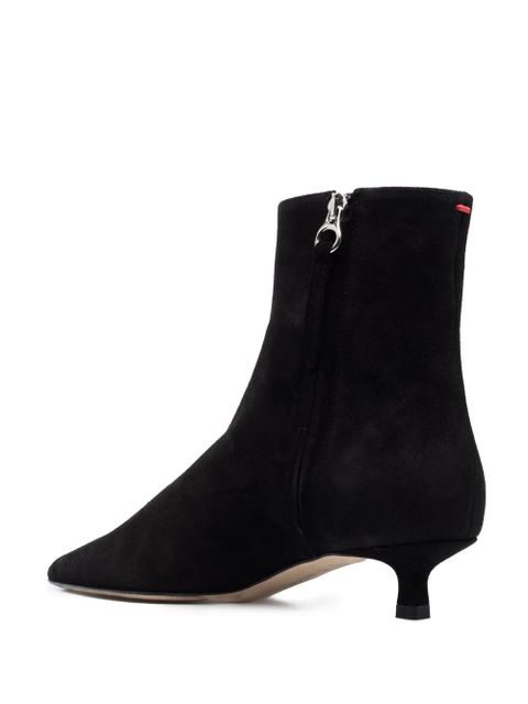 Aeyde suede pointed-toe boots - Black