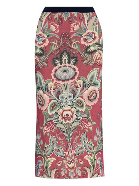 ETRO floral-print midi skirt - Red - zdjęcie produktu nr 2