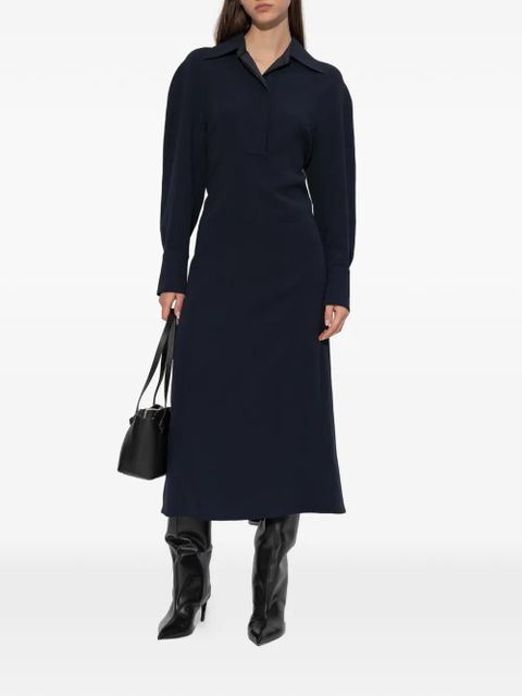 Victoria Beckham collared long-sleeve dress - Blue - zdjęcie produktu nr 2