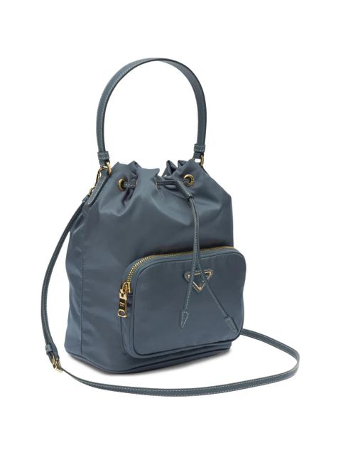 Prada drawstring zip bucket bag - Blue