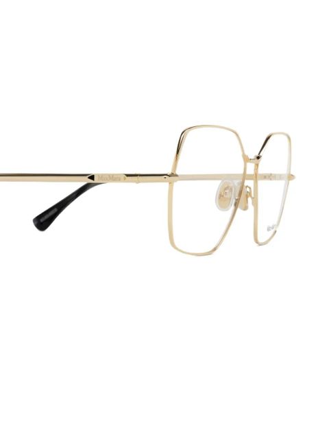Max Mara Eyewear geometric-frame glasses - Gold - zdjęcie produktu nr 2