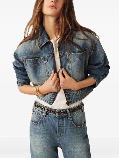 Ba&Sh zip-front patch-pocket jacket - Blue - zdjęcie produktu nr 2