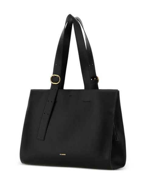 Jil Sander calf leather tote bag - Black