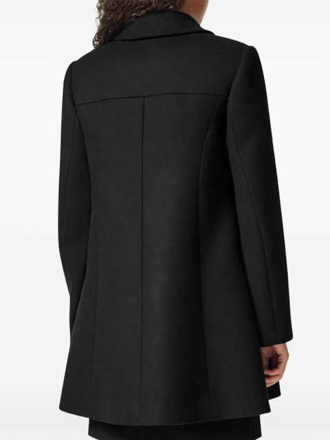 Versace A-line felted coat - Black