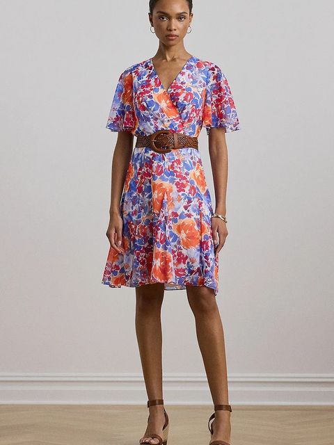 Lauren Ralph Lauren sukienka kolor niebieski mini rozkloszowana 250957086 - zdjęcie produktu nr 1