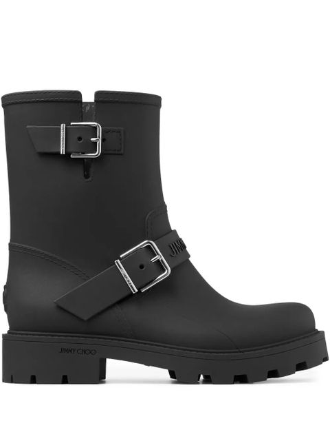 Jimmy Choo Biker Rain buckle biker boots - Black - zdjęcie produktu nr 1