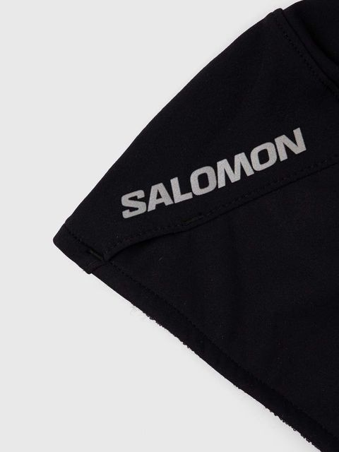 Salomon czapka kolor czarny z cienkiej dzianiny LC2155500