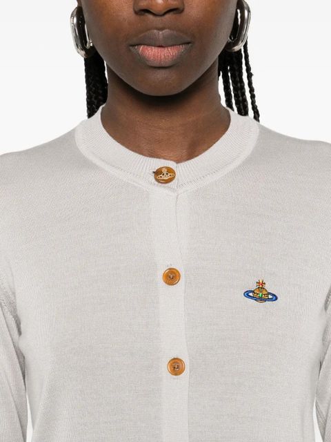 Vivienne Westwood logo-detail buttoned cardigan - Grey