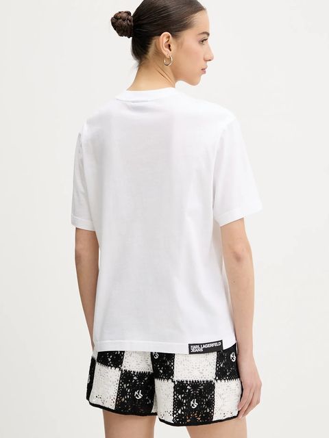 Karl Lagerfeld Jeans t-shirt bawełniany damski kolor biały A2W17096 - zdjęcie produktu nr 2