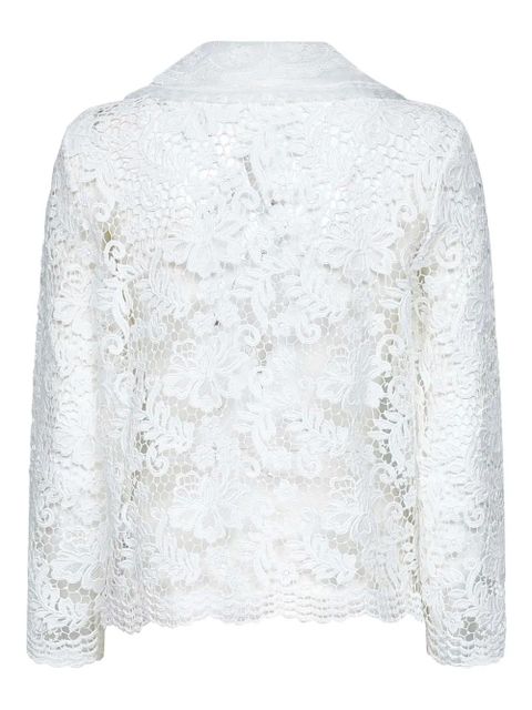 Self-Portrait embroidered-panel layered top - White - zdjęcie produktu nr 2