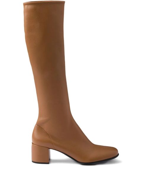 Prada 60mm stretch-nappa leather boots - Brown - zdjęcie produktu nr 1