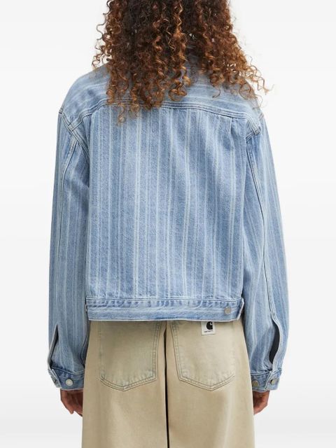 Carhartt WIP stripe-pattern button-fastening jacket - Blue