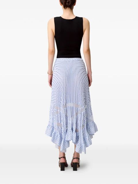 Claudie Pierlot polka-dot midi skirt - Blue