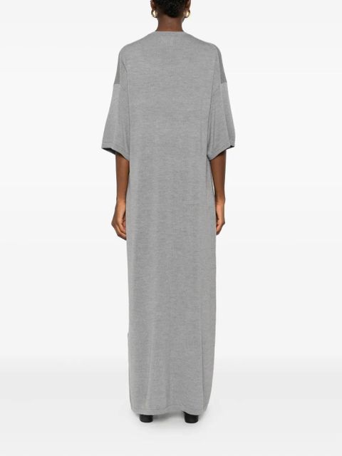 KHAITE short-sleeves midi dress - Grey