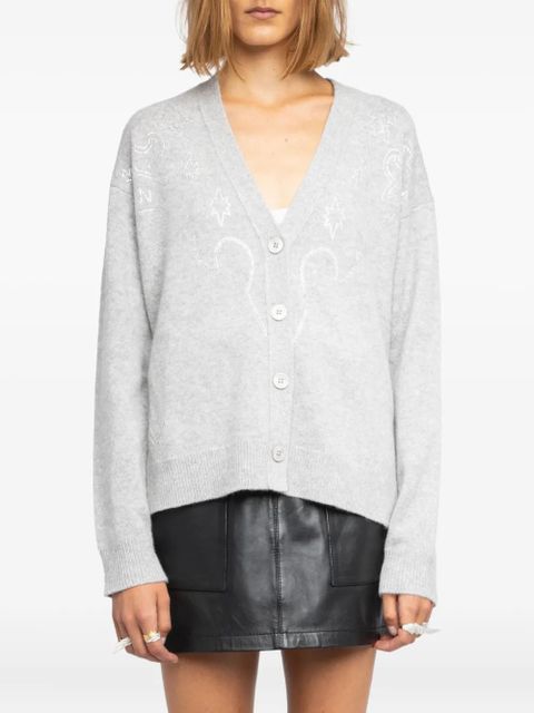 Zadig&Voltaire strass Mirkaz cardigan - Grey