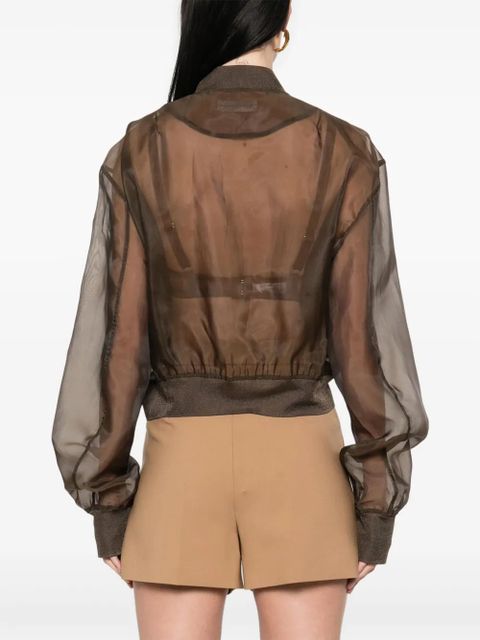 The Frankie Shop Micky bomber jacket - Brown