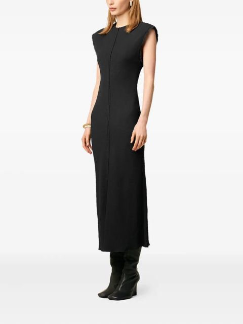 AMI Paris raw-edge sleeveless long dress - Black