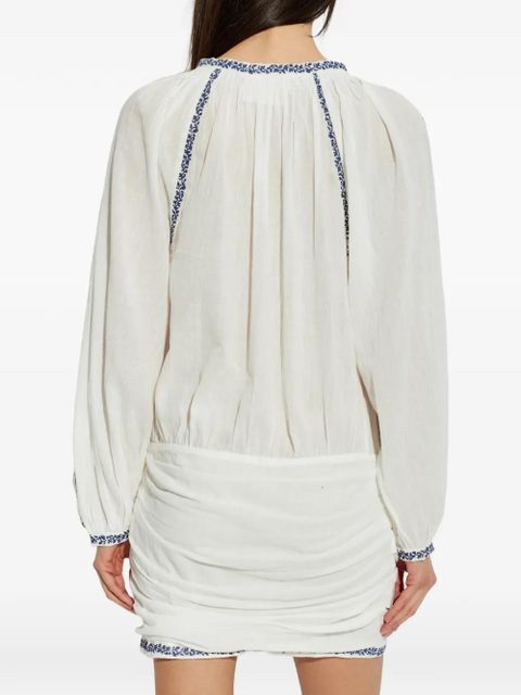 MARANT ÉTOILE Ludy embroidered-detail mini dress - White