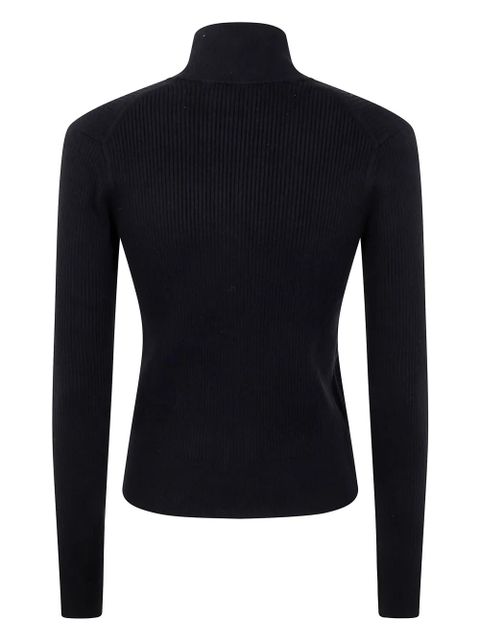 JW Anderson zip-up ribbed cardigan - Black - zdjęcie produktu nr 2