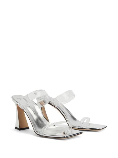 Giuseppe Zanotti Flamina PLexi 80mm metallic-finish sandals - Silver - zdjęcie produktu nr 2