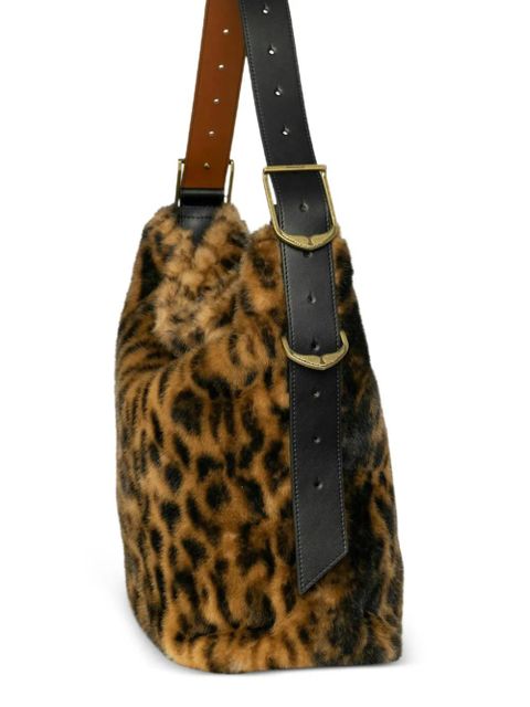 Zadig&Voltaire Jane leopard-print bucket bag - Neutrals