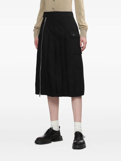 3.1 Phillip Lim zip pleated skirt - Black