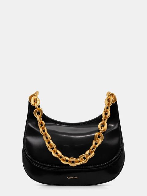 Calvin Klein torebka skórzana kolor czarny LV04F3403G - zdjęcie produktu nr 1