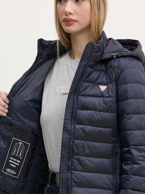 Guess Jeans kurtka kolor granatowy przejściowa W5RL99 WHAB2