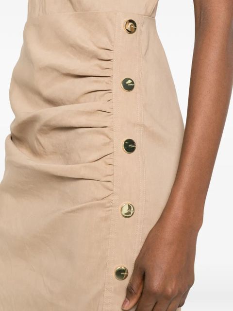 PINKO Alissa ruched mini dress - Neutrals