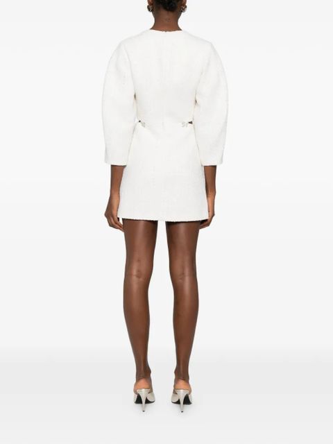 Maje cut-out bow cotton dress - White