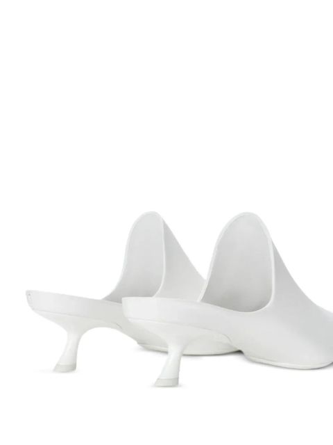 LOEWE Emily square-toe kitten-heel mules - White