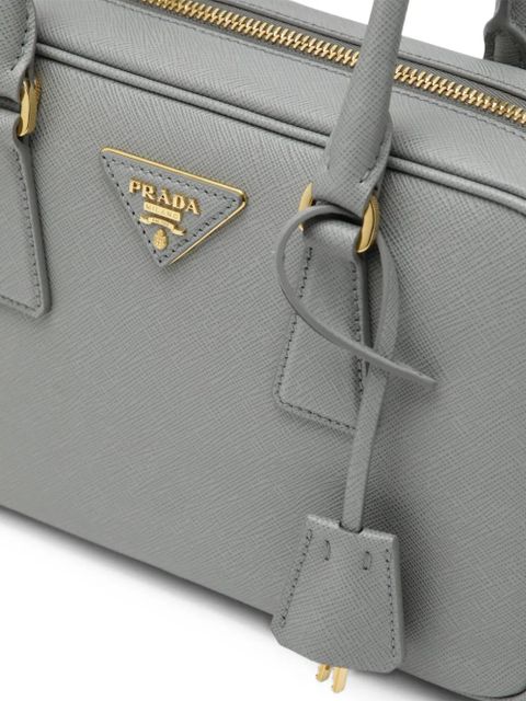 Prada triangle-plaque tote bag - Grey