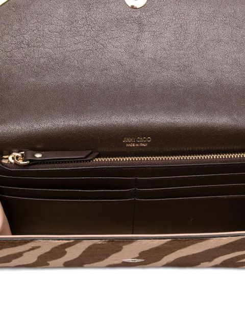 Jimmy Choo Emmie zebra-print clutch bag - Neutrals