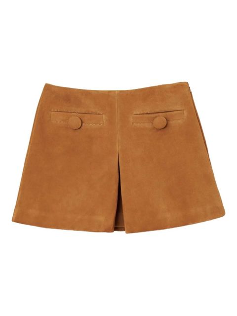 Marc Jacobs box-pleat suede mini skirt - Brown - zdjęcie produktu nr 1