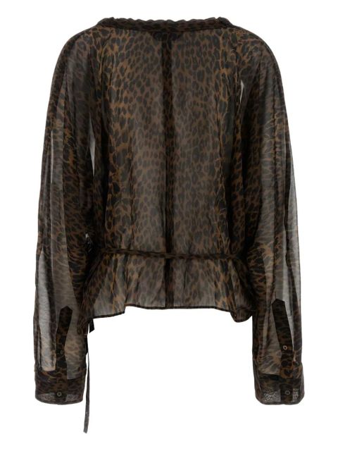 Balenciaga printed georgette blouse - Brown - zdjęcie produktu nr 2