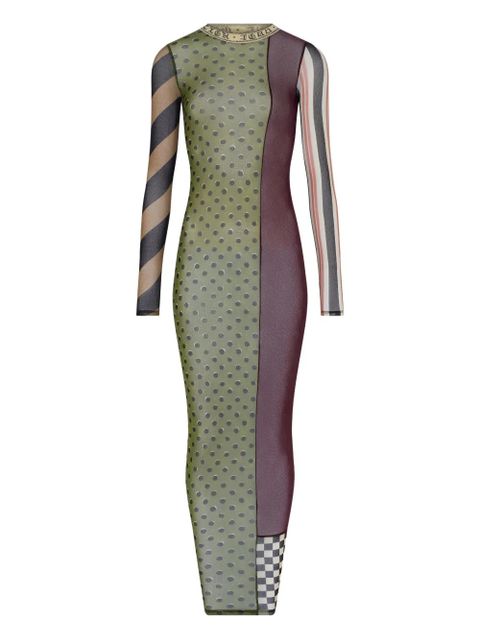 Jean Paul Gaultier patchwork printed maxi dress - Green - zdjęcie produktu nr 1