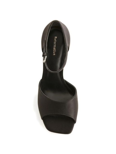 Reformation Gloria silk sandals - Black