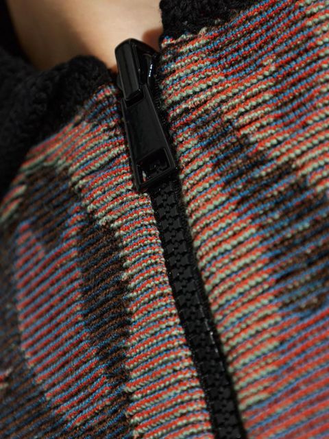 ETRO floral-jacquard zip-up jacket - Pink