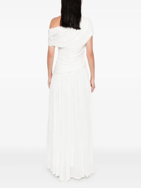 Simkhai draped one-shoulder dress - White