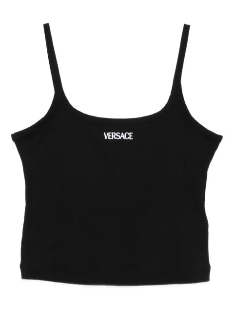 Versace logo-embroidered top - Black - zdjęcie produktu nr 1