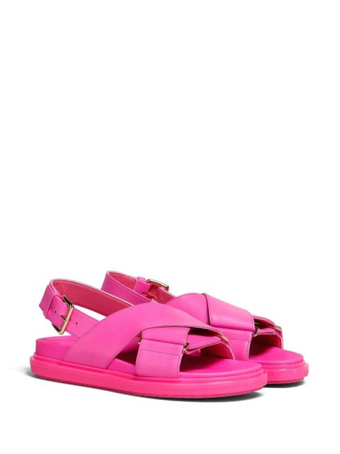 Marni Fussbet leather sandals - Pink - zdjęcie produktu nr 2