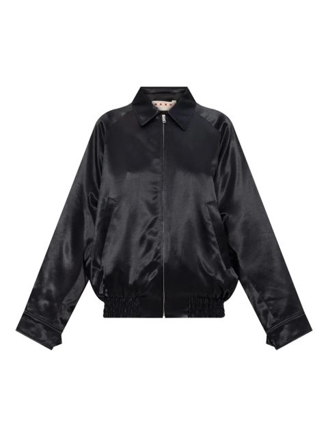 Marni satin bomber jacket - Black - zdjęcie produktu nr 1
