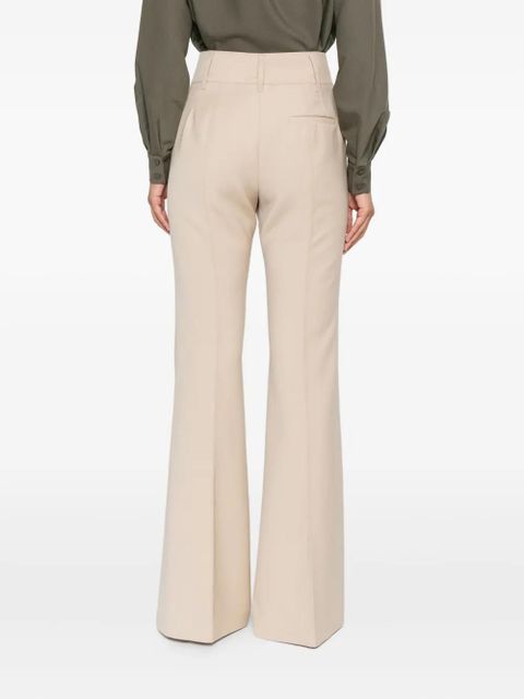 Gabriela Hearst pleated flared trousers - Neutrals