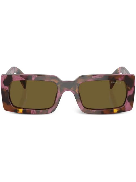 Prada Eyewear marbled rectangular sunglasses - Purple - zdjęcie produktu nr 1